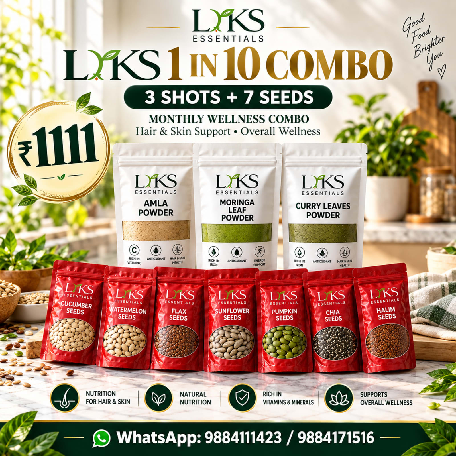 LYKS Essential pack โ 7 superseeds and 3 hair shots โ image 1